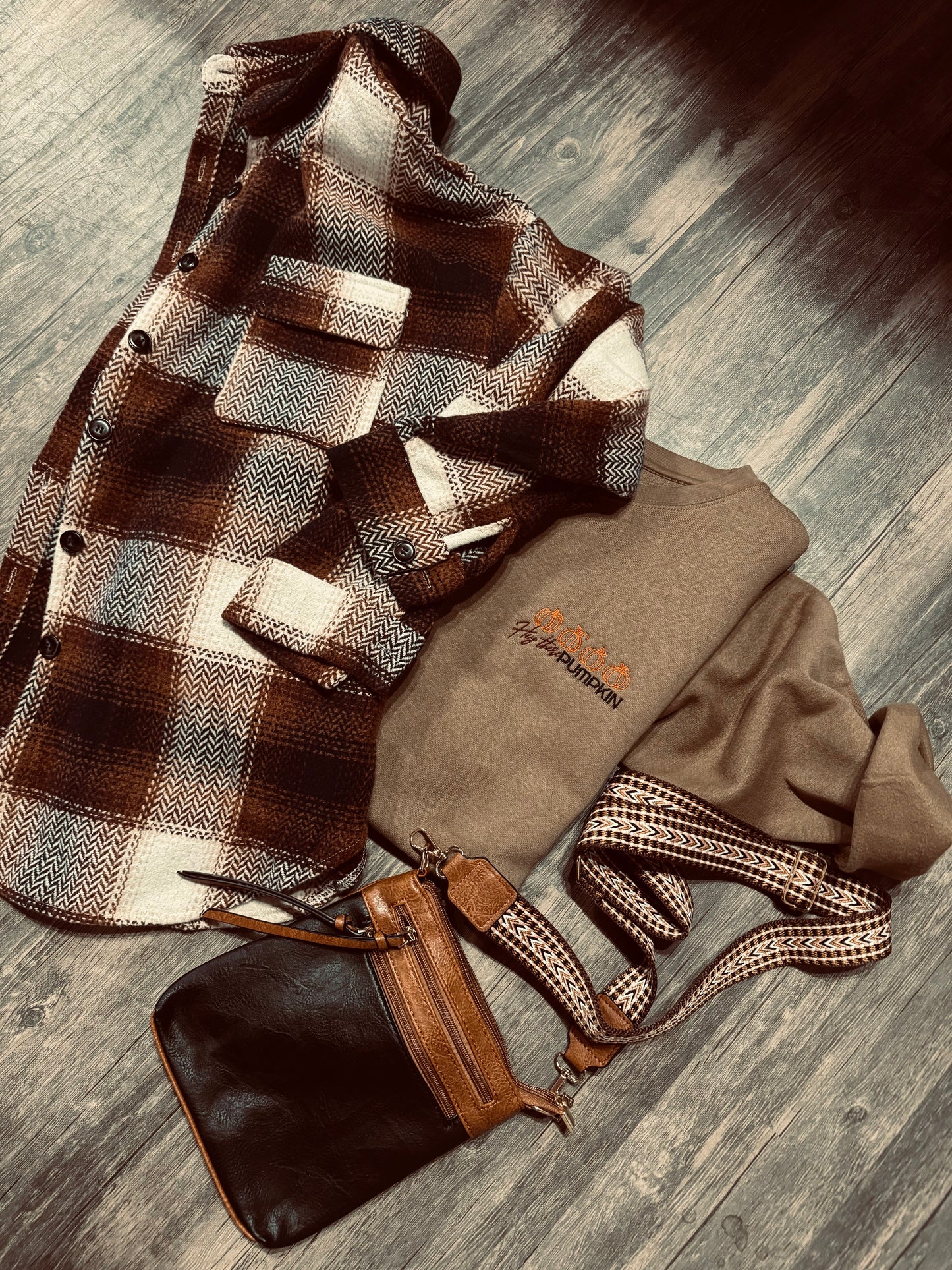 Hey there PUMPKIN - EMBROIDERED CREWNECK SWEATSHIRT