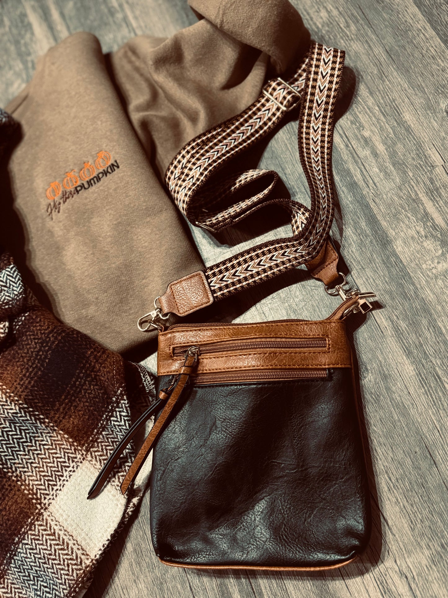 Hey there PUMPKIN - EMBROIDERED CREWNECK SWEATSHIRT