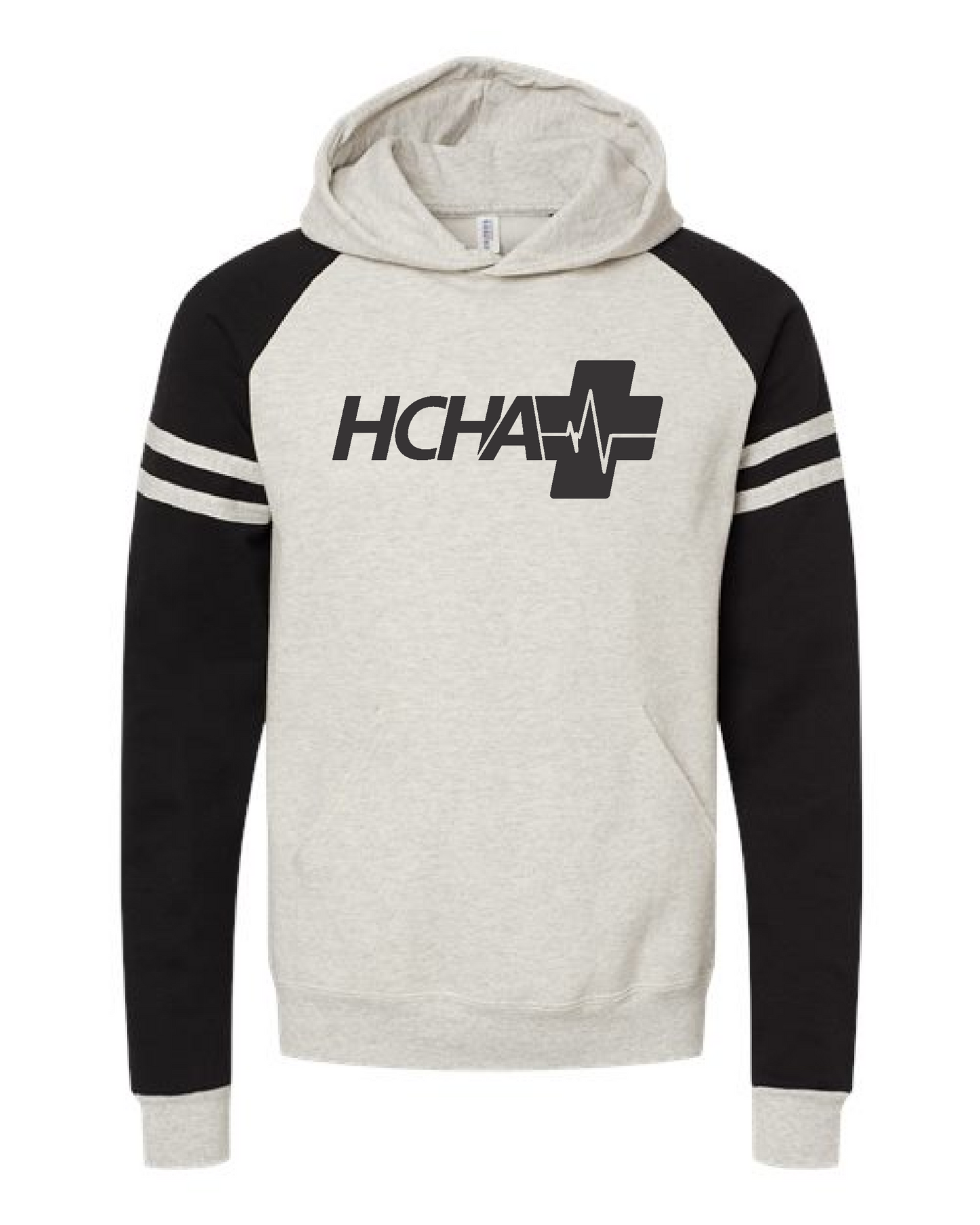 Varsity Color blocked Raglan Hooded Sweatshirt - UNISEX