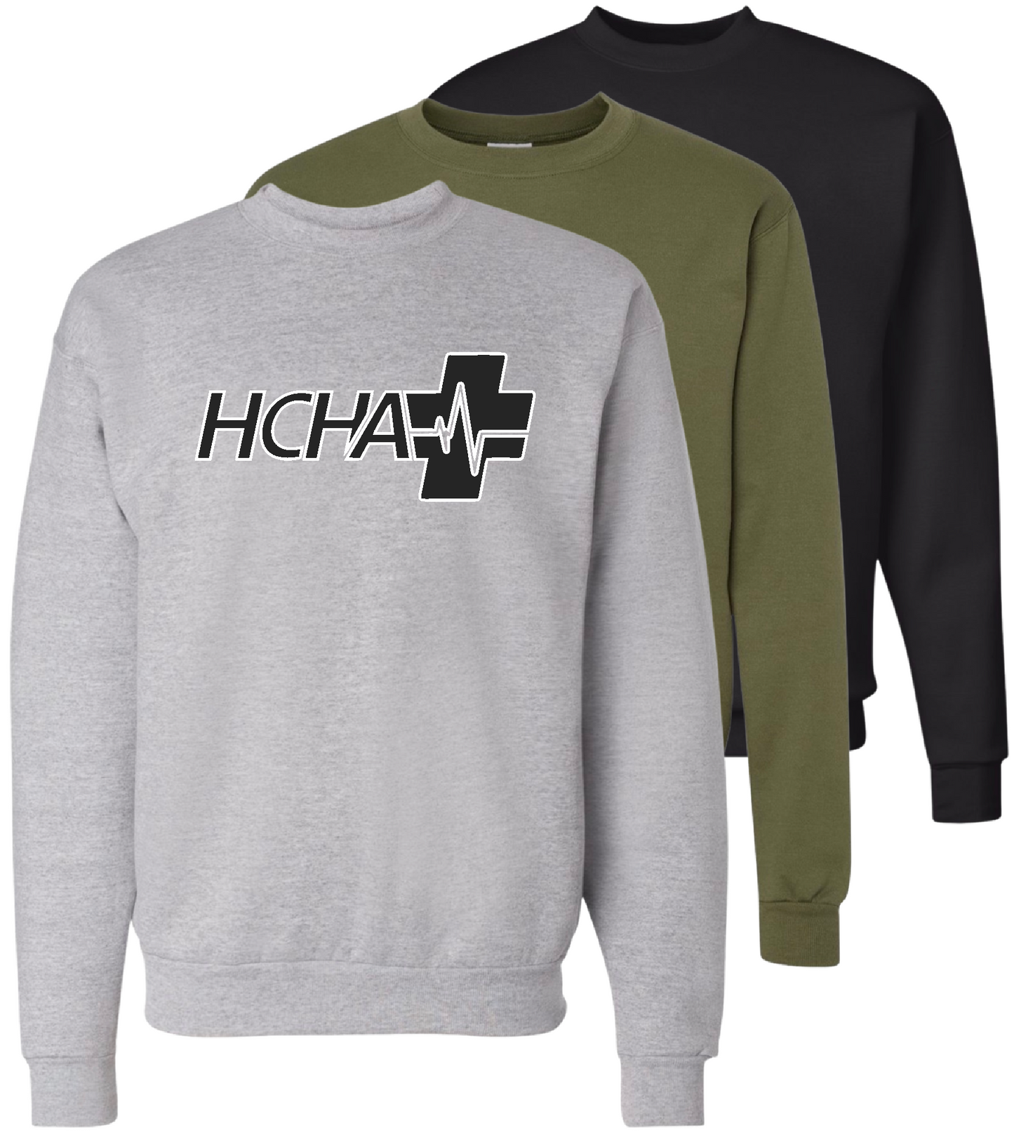 BUNDLE (3 LIGHT WEIGHT) -HCHA - CREWNECK SWEATSHIRT - PRINTED