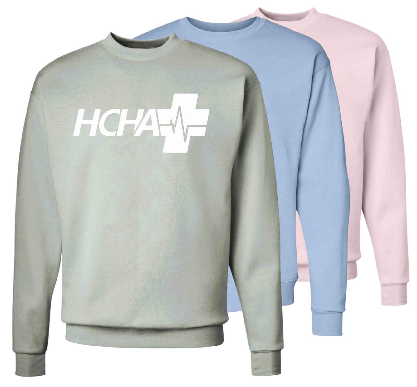BUNDLE (3 LIGHT WEIGHT) -HCHA - CREWNECK SWEATSHIRT - PRINTED