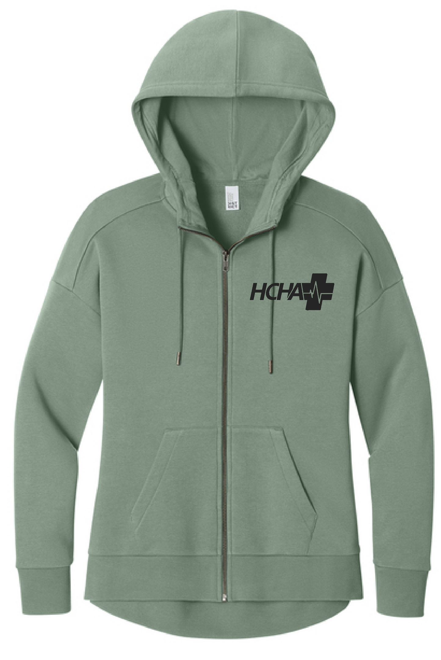 HCHA - DT1104 - Women’s Perfect Weight Fleece Drop Shoulder Full-Zip Hoodie - EMBROIDERED