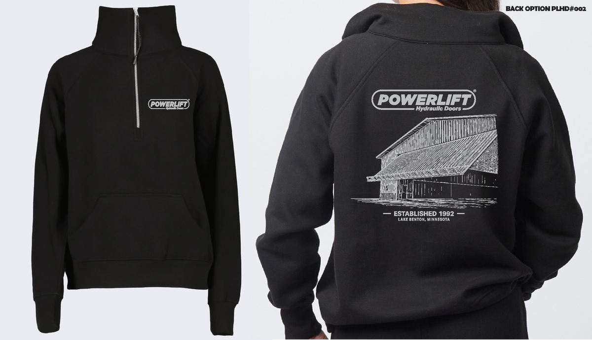 EZ311 - Ladies Boxy Half Zip/FULL ZIP -  Fleece - POWERLIFT PRINTED.