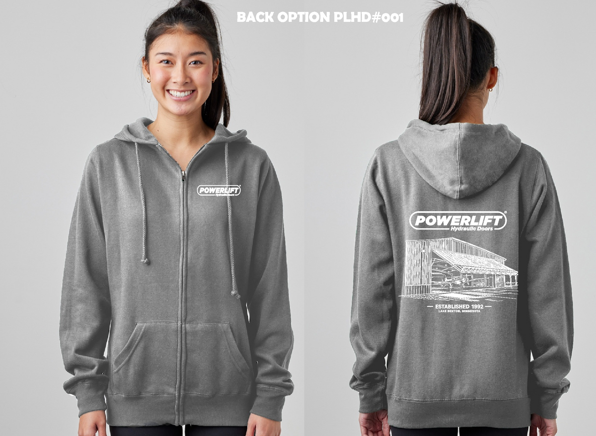 EZ311 - Ladies Boxy Half Zip/FULL ZIP -  Fleece - POWERLIFT PRINTED.