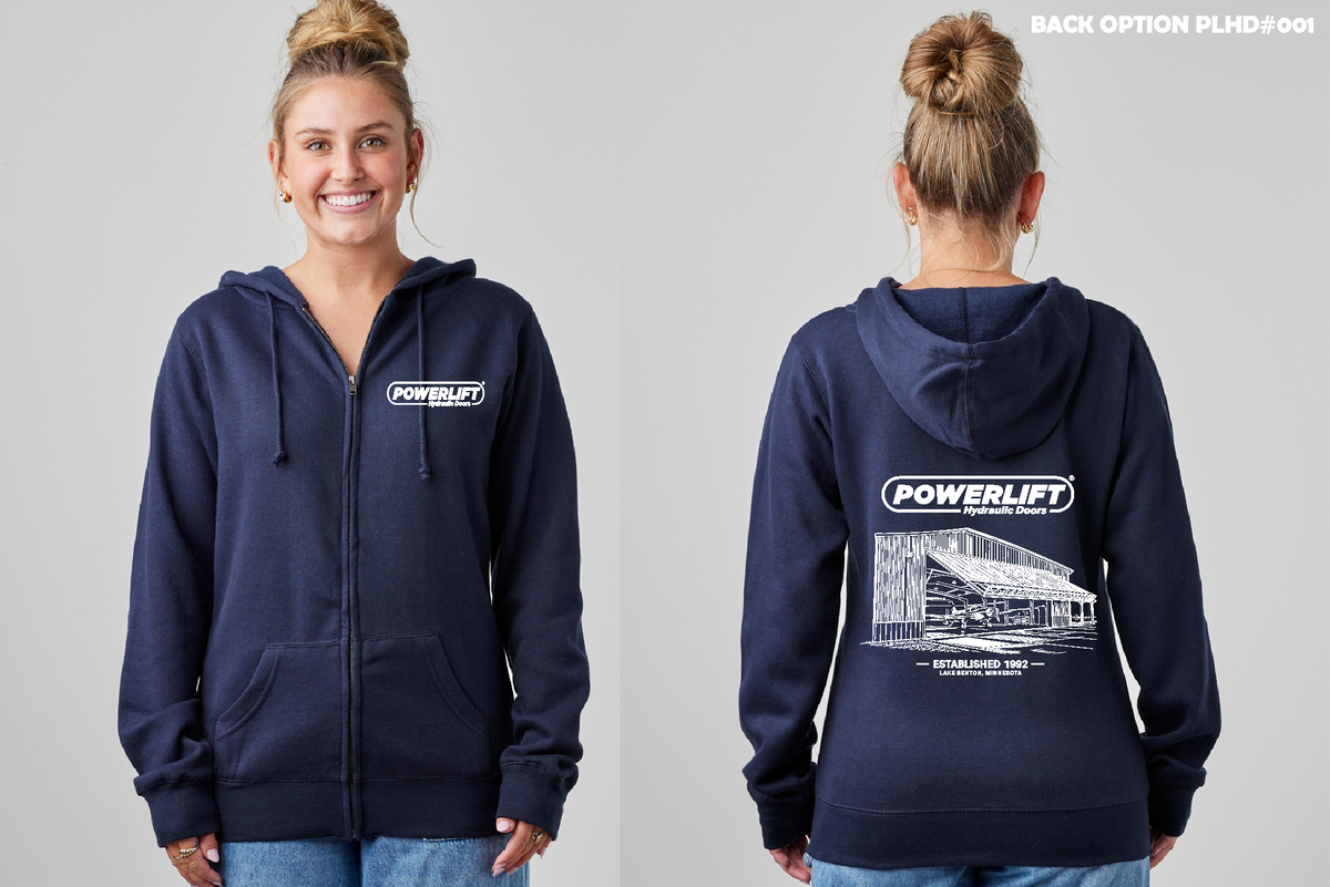 EZ311 - Ladies Boxy Half Zip/FULL ZIP -  Fleece - POWERLIFT PRINTED.