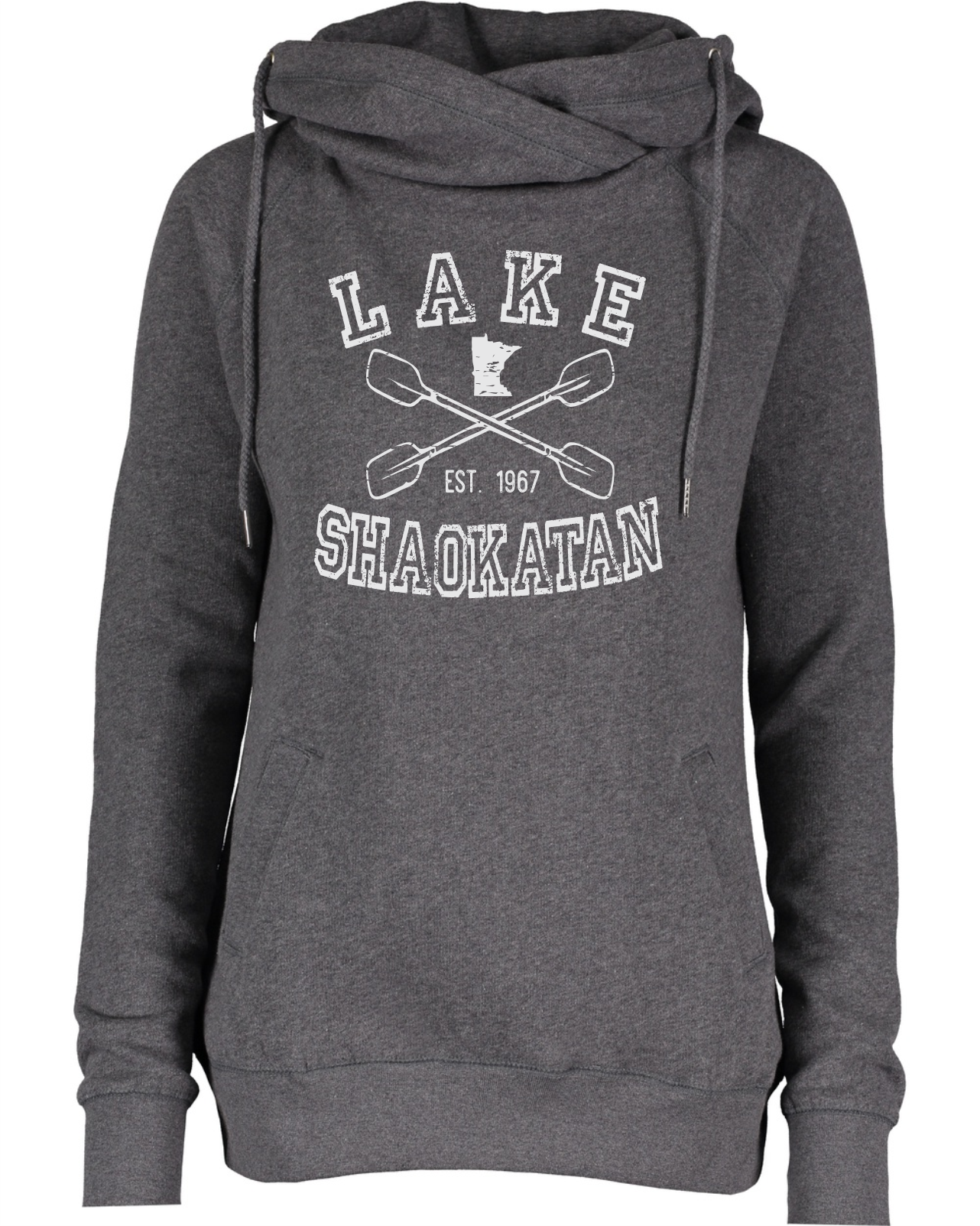 EZ329 EZNA Ladies Classic Fleece Funnel Neck Pullover Hood